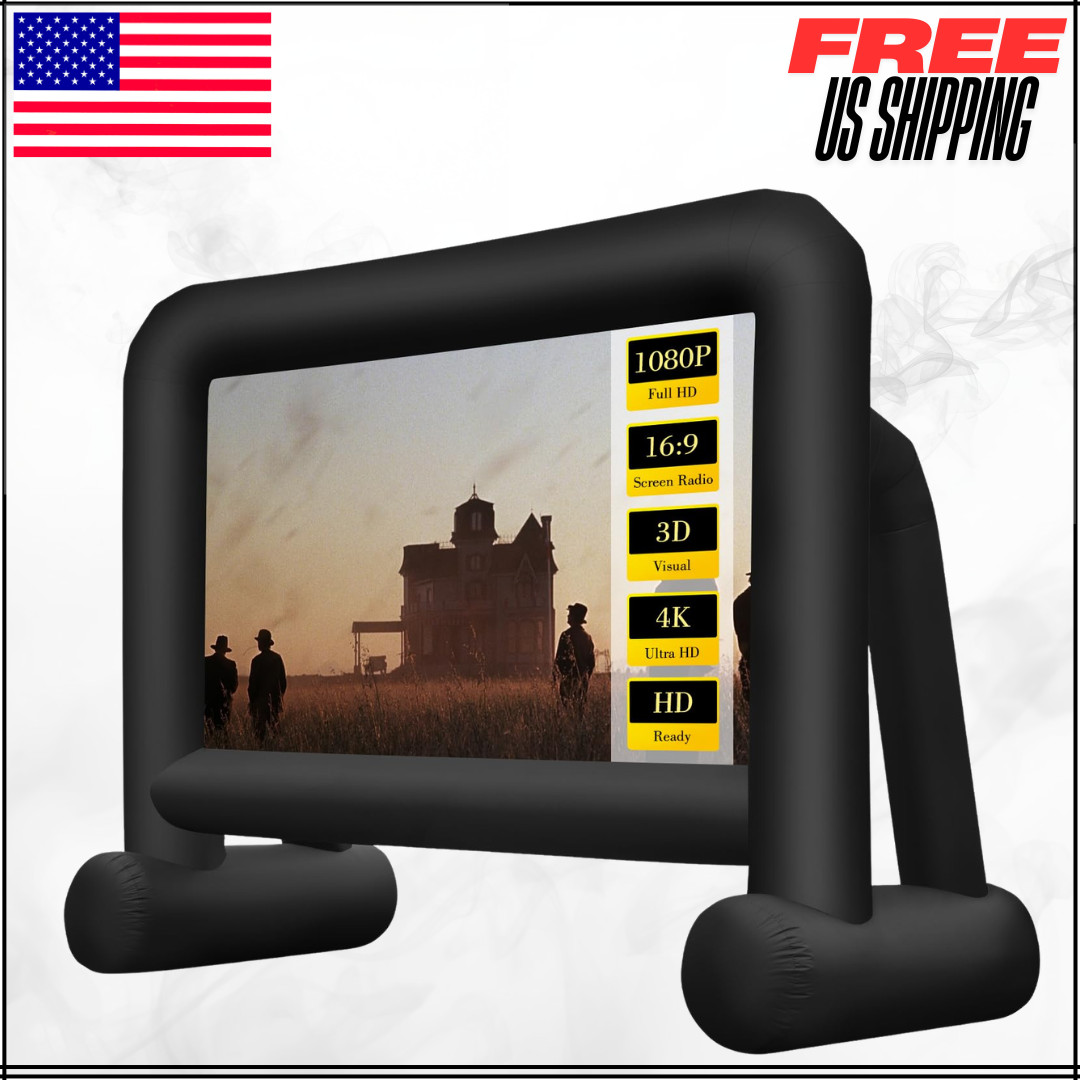 Outdoor Inflatable Movie Projector Screen With Air Blower Storage Bag 16Ft