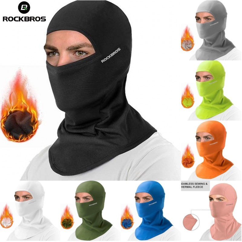 ROCKBROS Winter Warm Cycling Balaclava Full Face Mask Fleece WindproofScarf Hood