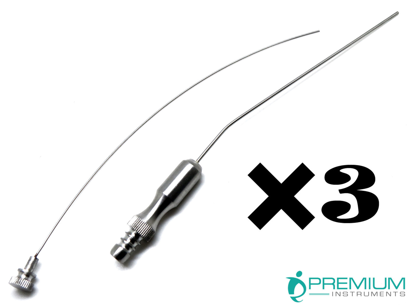 3 Pcs Surgical Frazier Tube No. 5 Aspirator 1.67mm Diagnostic 7.6" Instruments