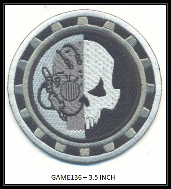 MECHANICUS WARHAMMER 40K BLK/WHT/GRAY PATCH - GAME136