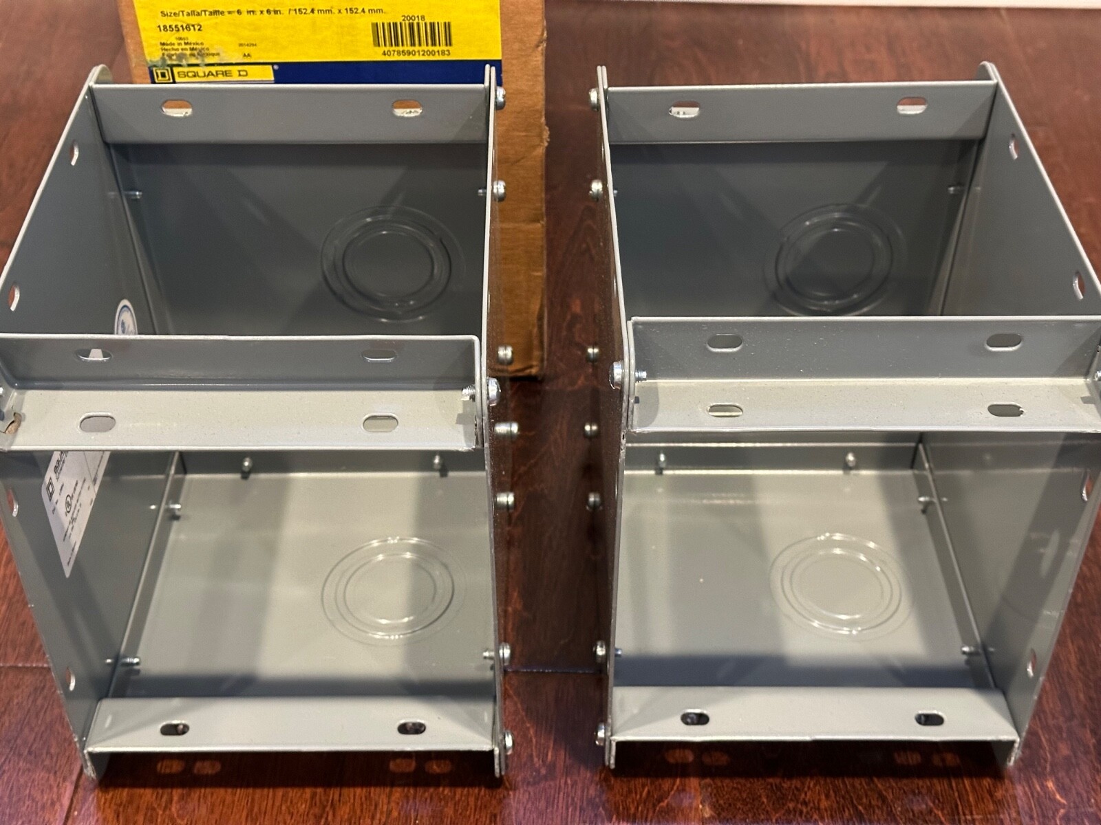 2 Count Square-D LDB6J Junction Boxes General Purpose Wire Way Square-Duct Steel