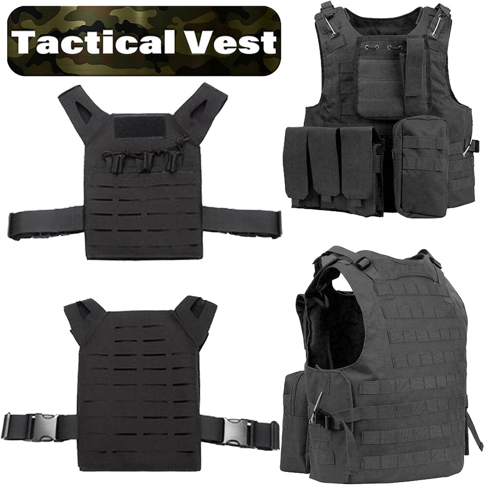 JPC Tactical Vest Adjustable Training Airsoft Combat Vest for Kids Adults CS USA