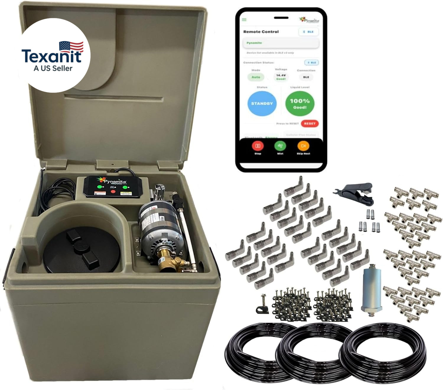 Mosquito Misting System  Wi-Fi/Bluetooth App & 30 Nozzle Kit