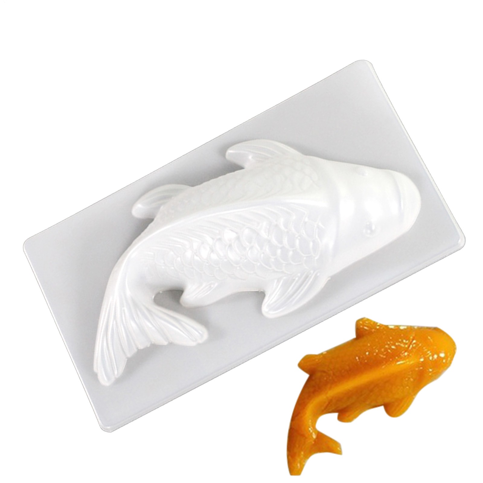 Fish Mold 3D Koi Fish Shape Plastic Cake Chocolate Jelly Mould Soap Baking