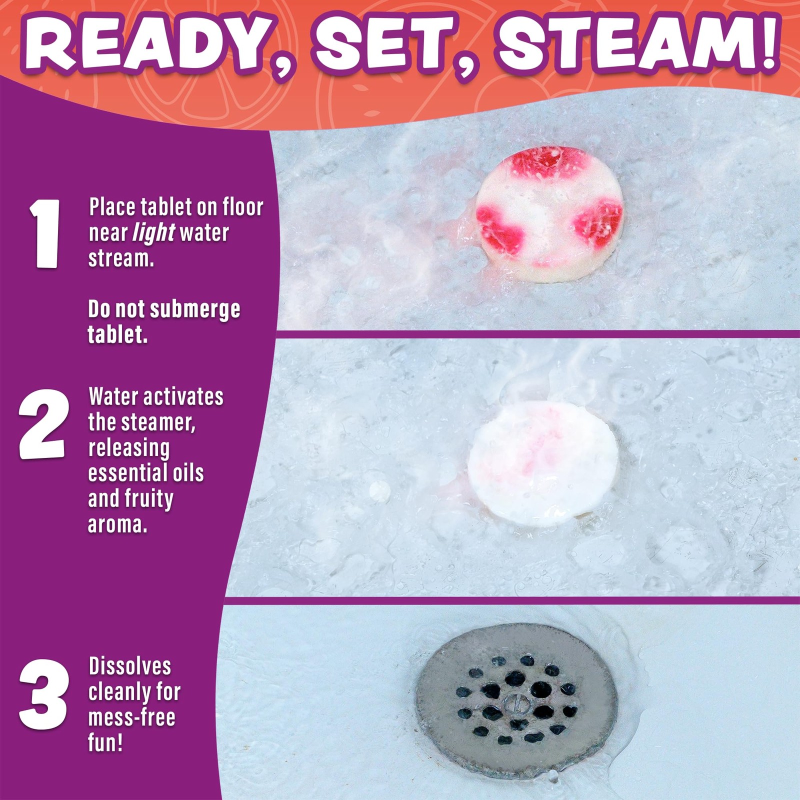 ® Fruit Fusion™ Shower Steamers for Kids, Variety 12 Pack | Fresh & Fruity Sh...