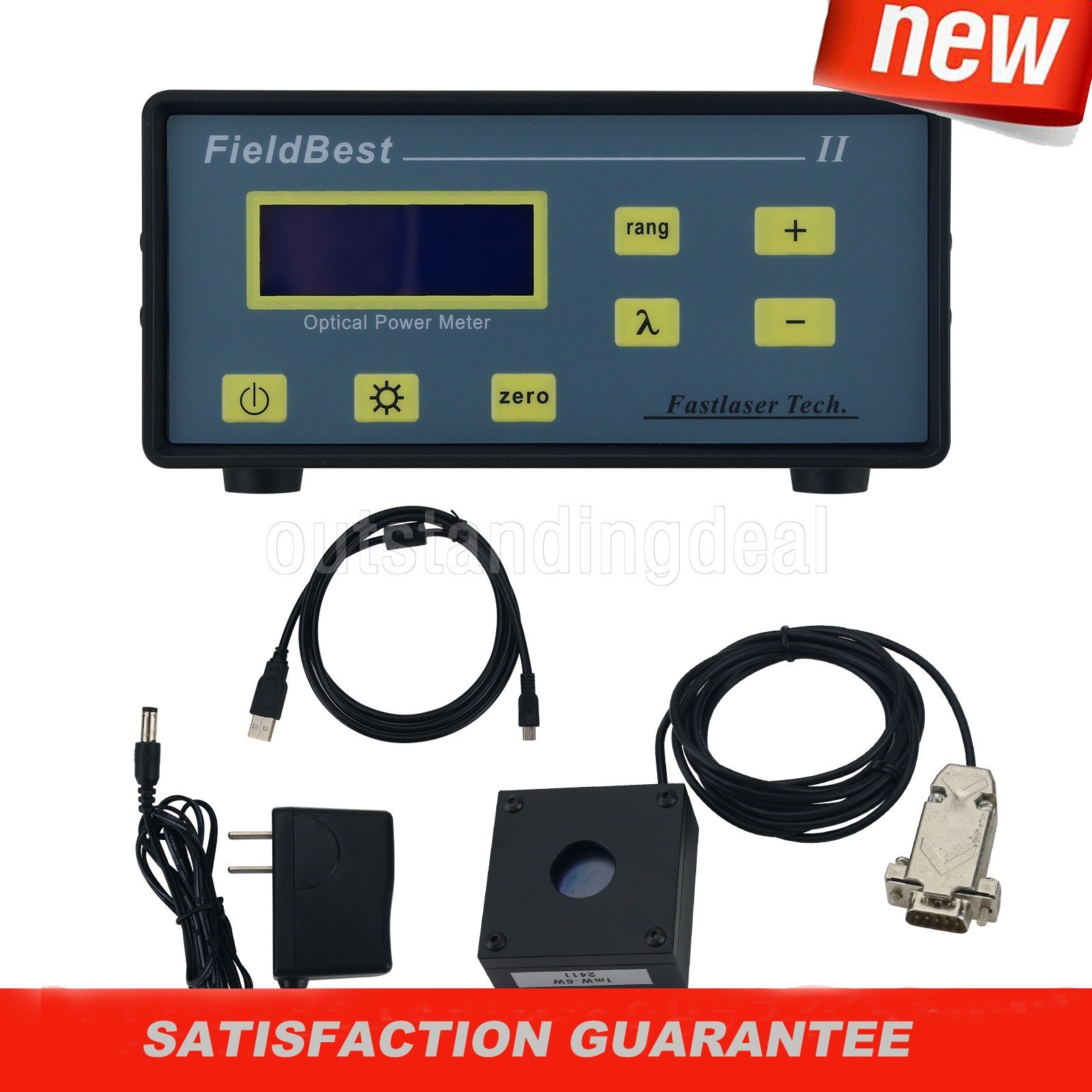 FieldBest 6W Optical Power Meter Laser Power Meter w/ 1mW Measurement Accuracy