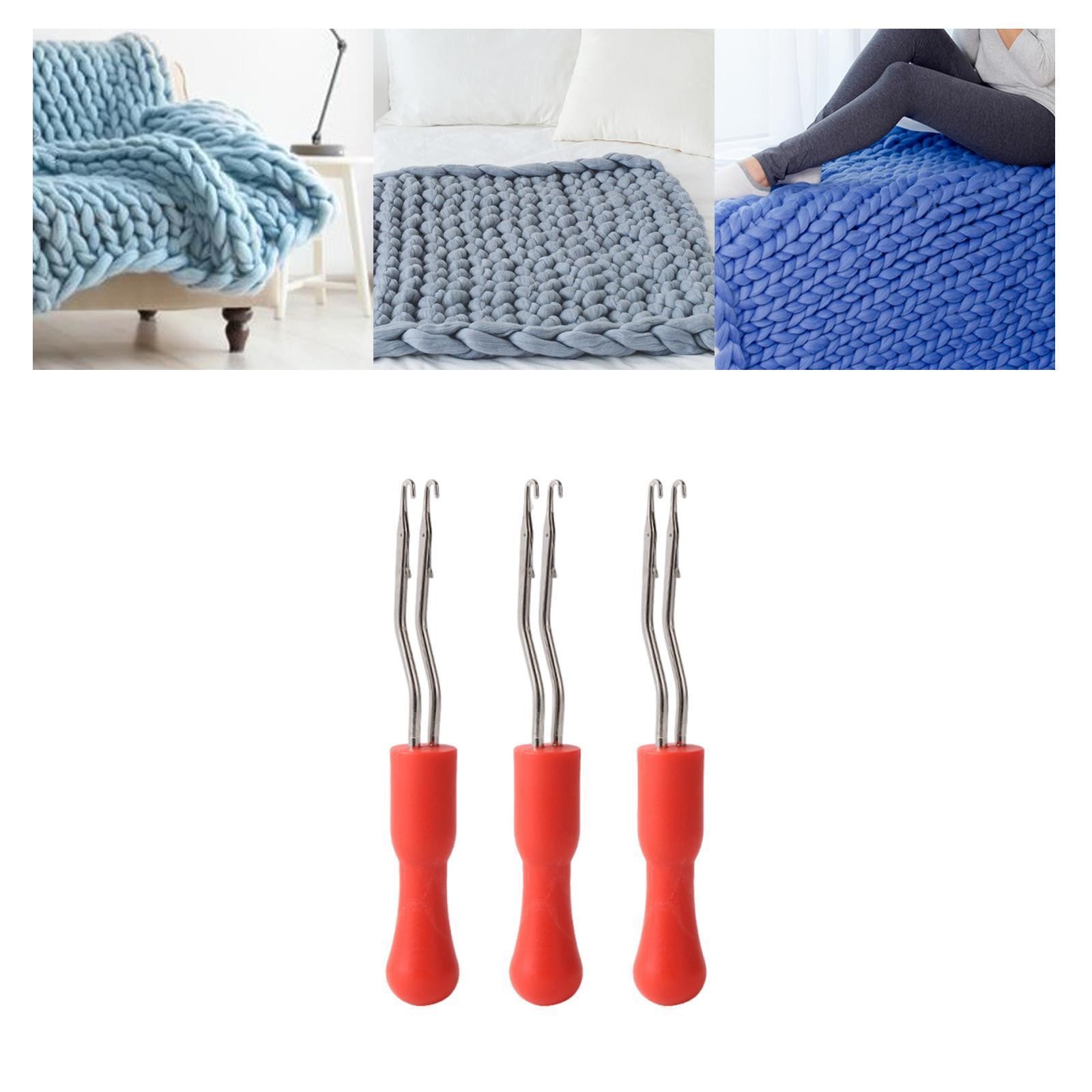3x Latch Hooks Dreadlocks Crochet Hook Knitting Projects Multifunctional
