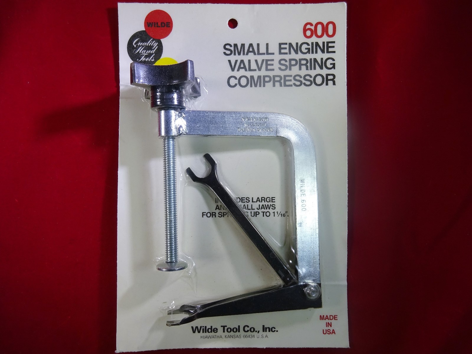 WILDE TOOL #600 Professional SMALL Engine Valve Spring Compressor USA MADE