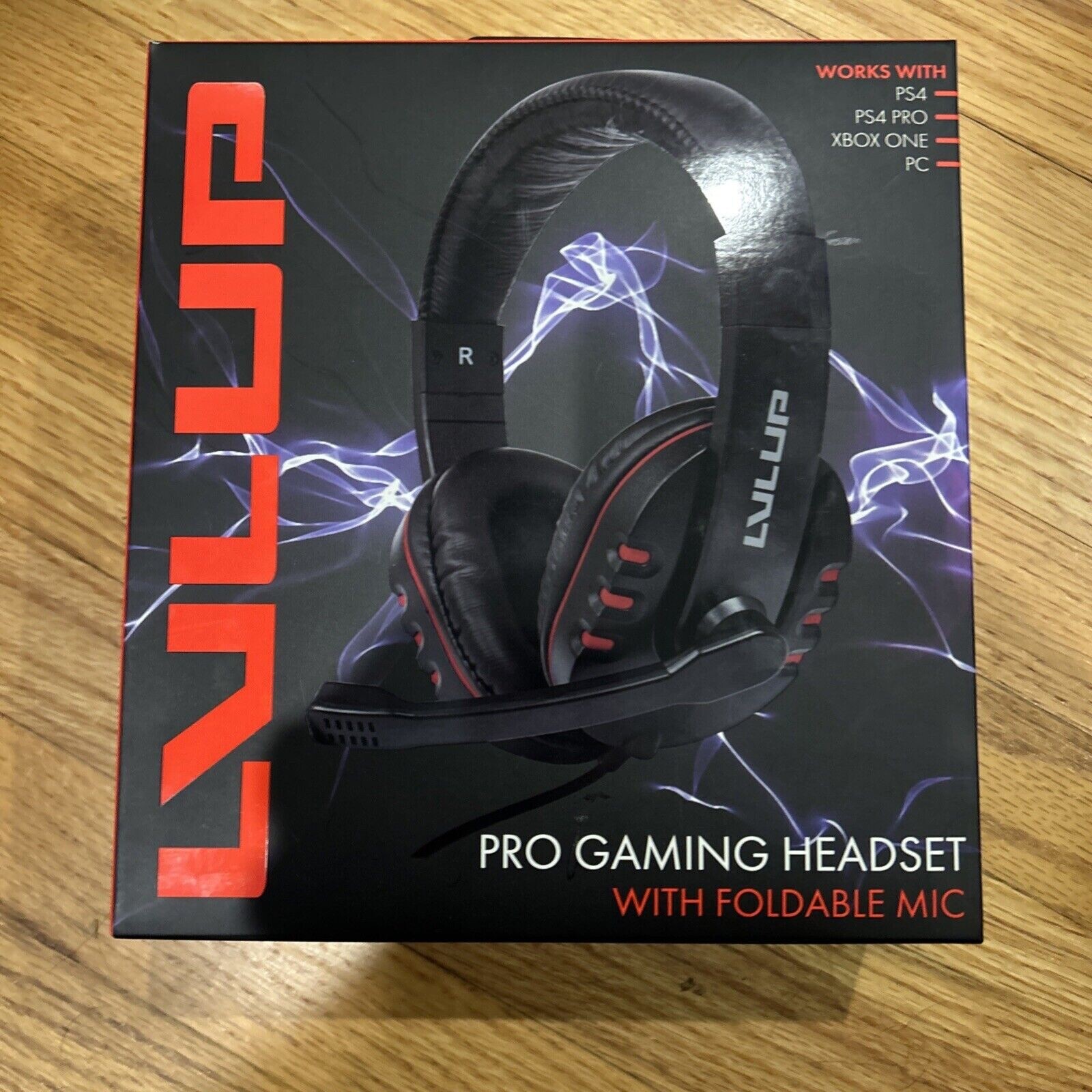 LVLUP Pro Gaming Headset With Foldable Mic PS4 PRO XBOX ONE PC LU731-DB