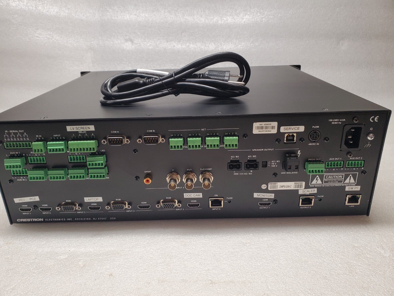 Crestron DMPS-200-C Series HDMI Digital Media Switcher Presentation System