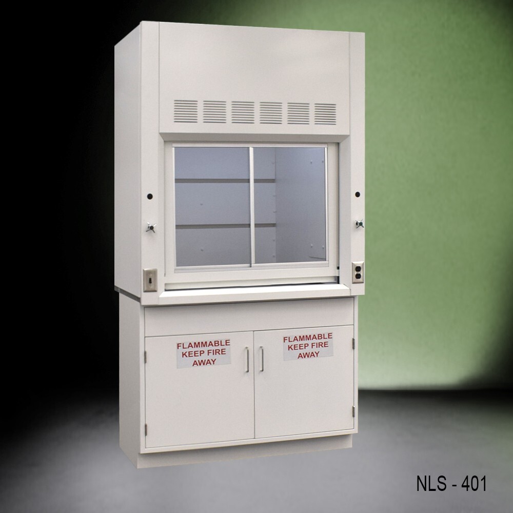 4' Chemical Laboratory Fume Hood w/ Flammable Storage Cabinets / E1-075