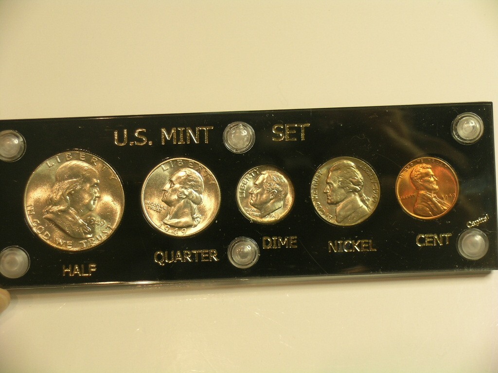 1949   Brilliant Uncirculated Coin Philadelphia Set  -   Capital Holder