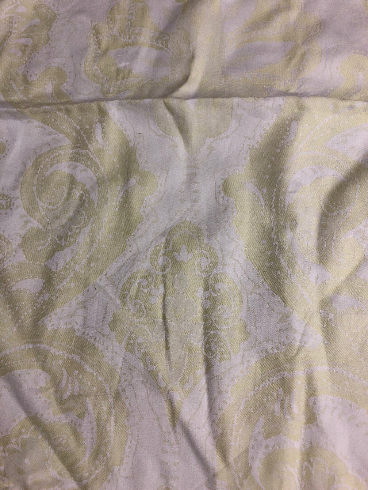 Fieldcrest Luxury Mitered White Green Standard Sham NEW