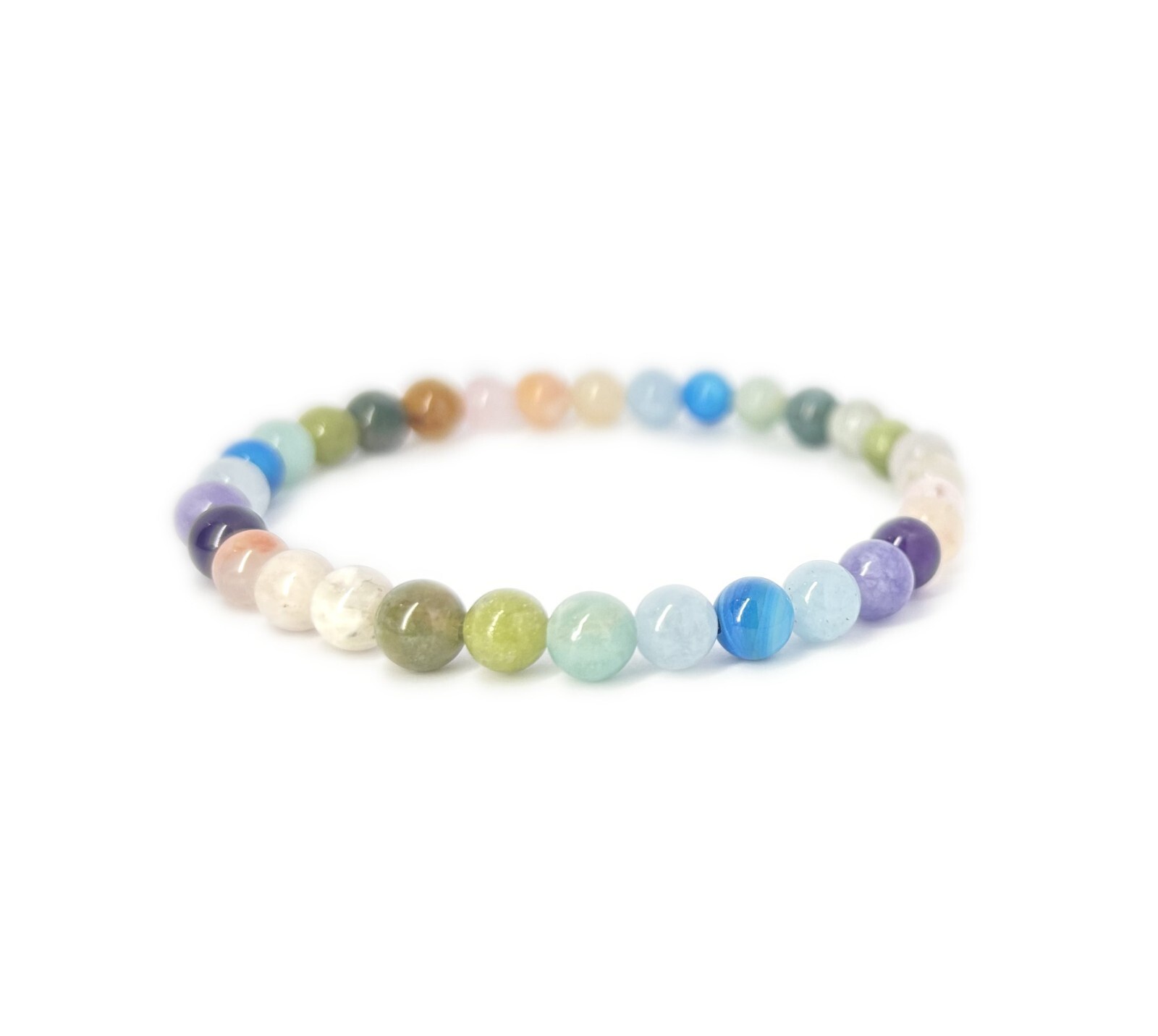 HAPPINESS 6mm Gemstone Bracelet | Love & Light | Empath Gemstone Crystal Protect