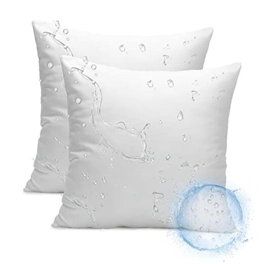 Ashler Outdoor Pillow Inserts, 18x18 2 Count (Pack of 1) White-18 X 18 Inches