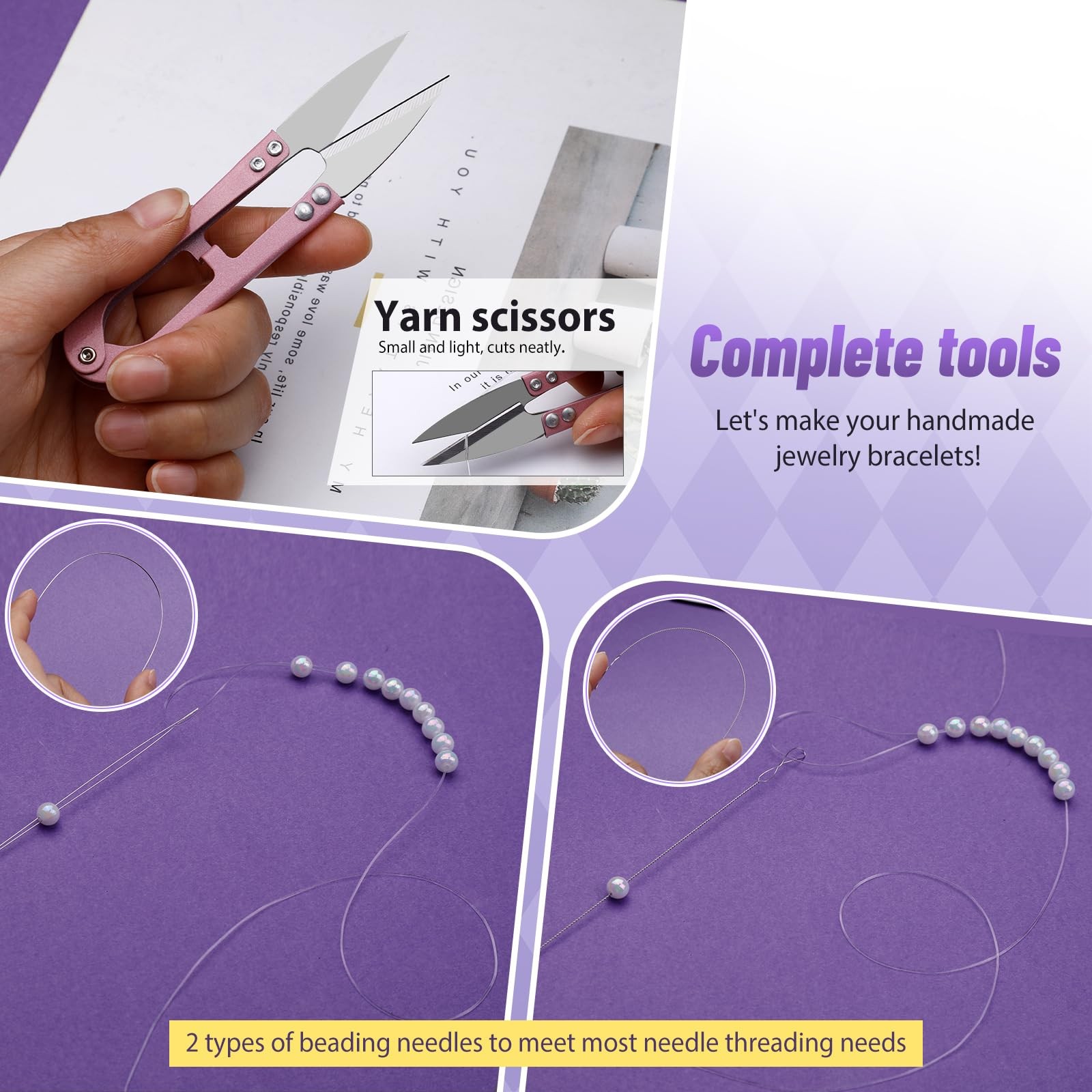 6 Sizes Stretchy Bracelet String, Bead String for Bracelet Making