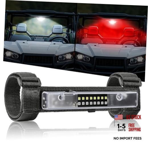 UTV Dome Light, FASTCHOY AUTO Roll Bar Light Interior Dome Lights Red and White