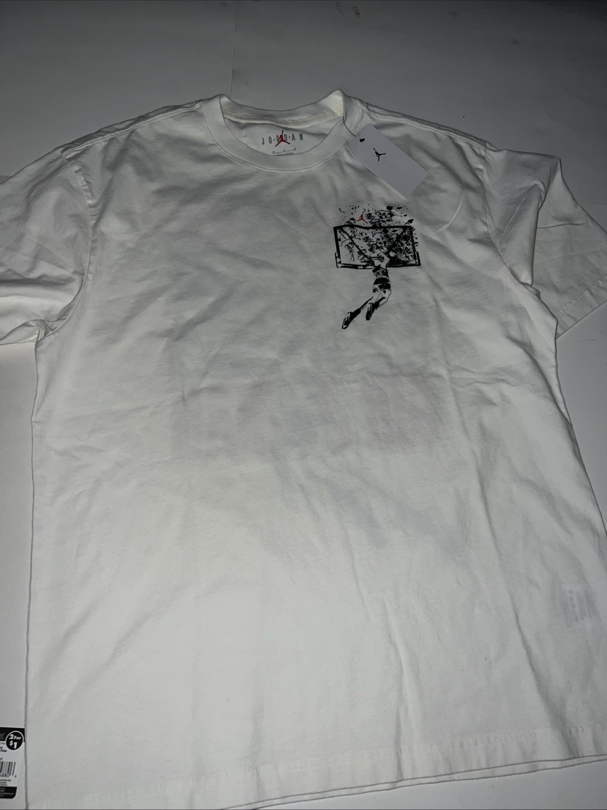 Nike AIR JORDAN Brooklyn Shattered Backboard  Oversized Sz M Tee T-Shirt