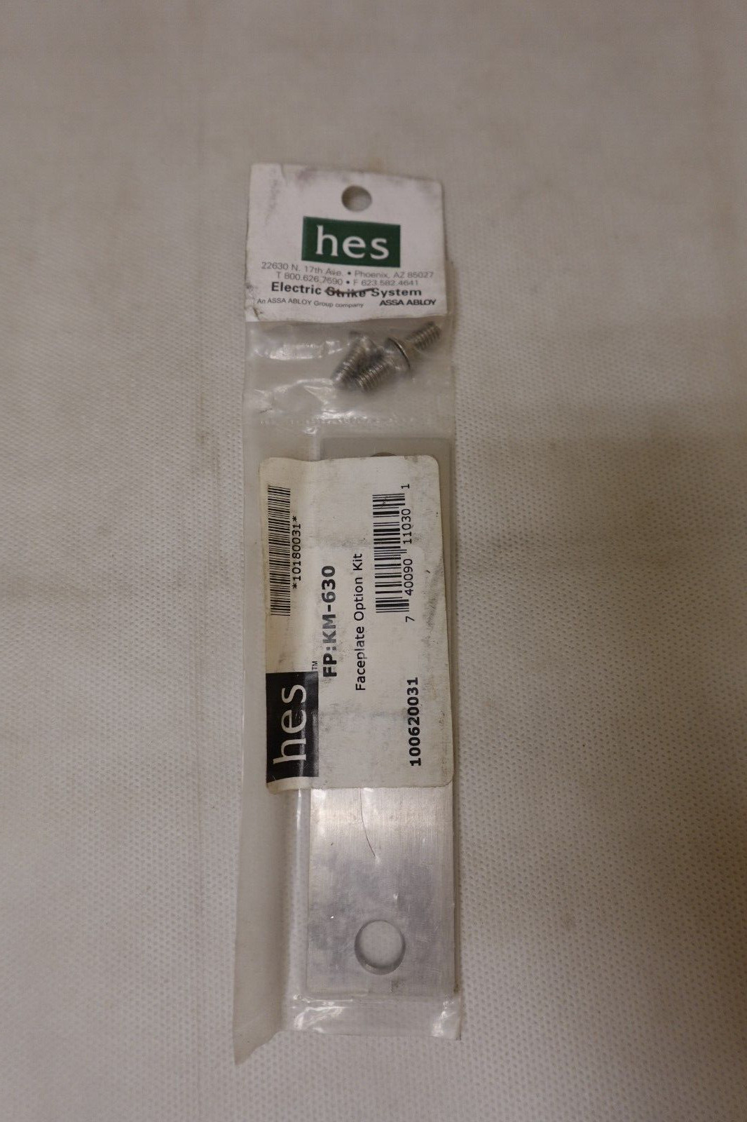 HES ASSA ABLOY FP:KM 630 Stainless Steel Electric Strike Faceplate Option Kit