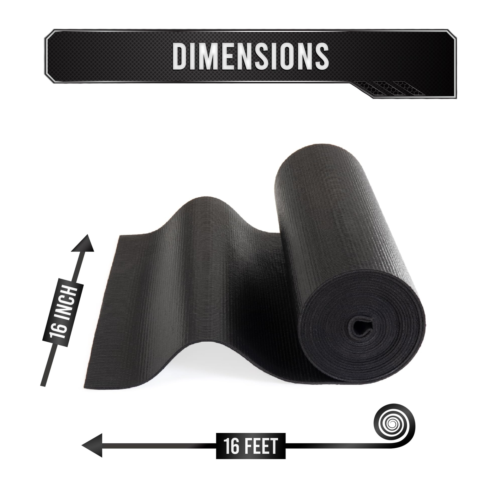 Professional Grade Tool Box Liner, 16" x 16 ft, Black | Tool Box Drawer Liner...