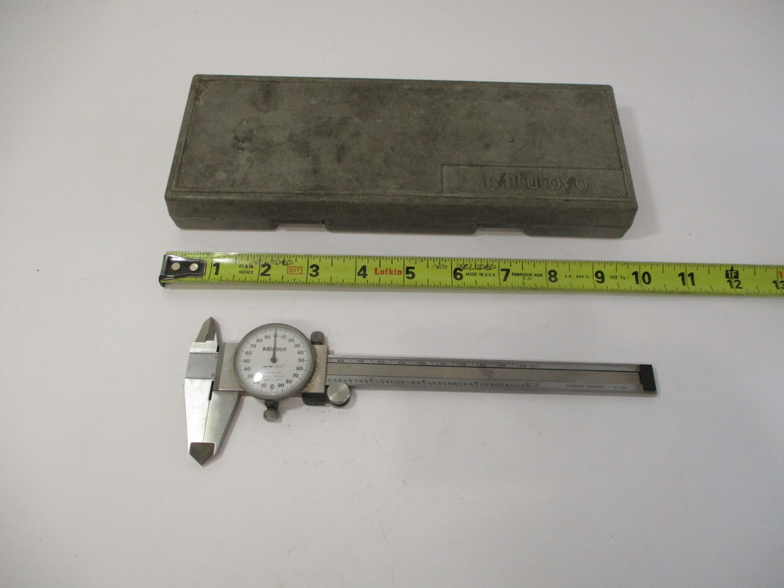 MITUTOYO # 505-626-50 Dial Caliper 6" x .001" Smooth Travel w/ Case in VGC