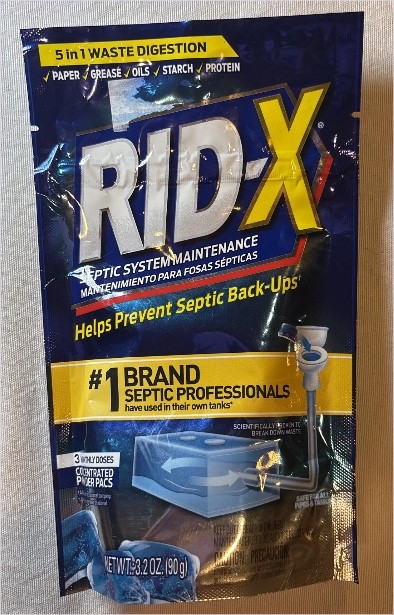 Rid-X Septic System Maintenance Powder Pacs - 3.2oz, 3-Month Toilet, Porcelain,