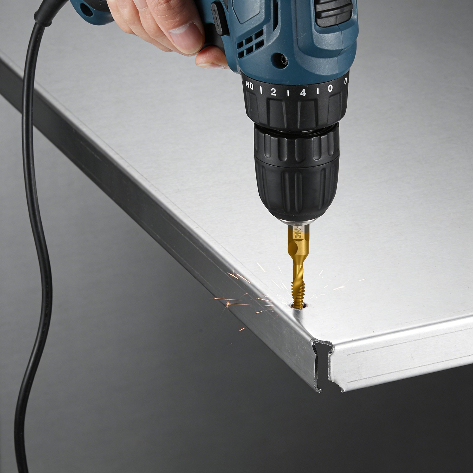 6 Pack Combination Drill and Tap Set, Professional HSS Titanium Thread Tap Drill