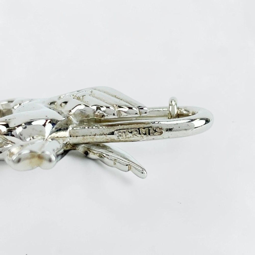 HERMES Pegasus Motif Cadena Lock Bag Charm Silver Authentic W/ Box HERMES