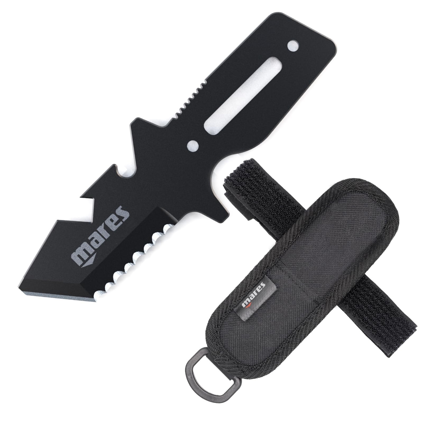 Mares Neutron Stainless Steel 137mm Long Scuba Dive Knife | Sheath with Loops...