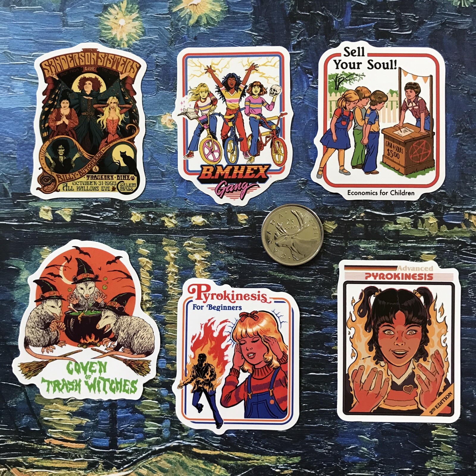 WITCHES PSYCHIC WITCH SOUL MOVIE HEX SPELLS FUN STICKER LOT STICKERS S10