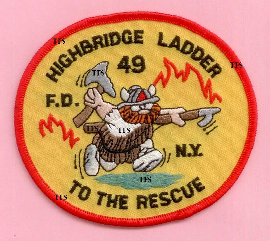 New York City Fire Dept Ladder 49 Patch Hagar The Horrible
