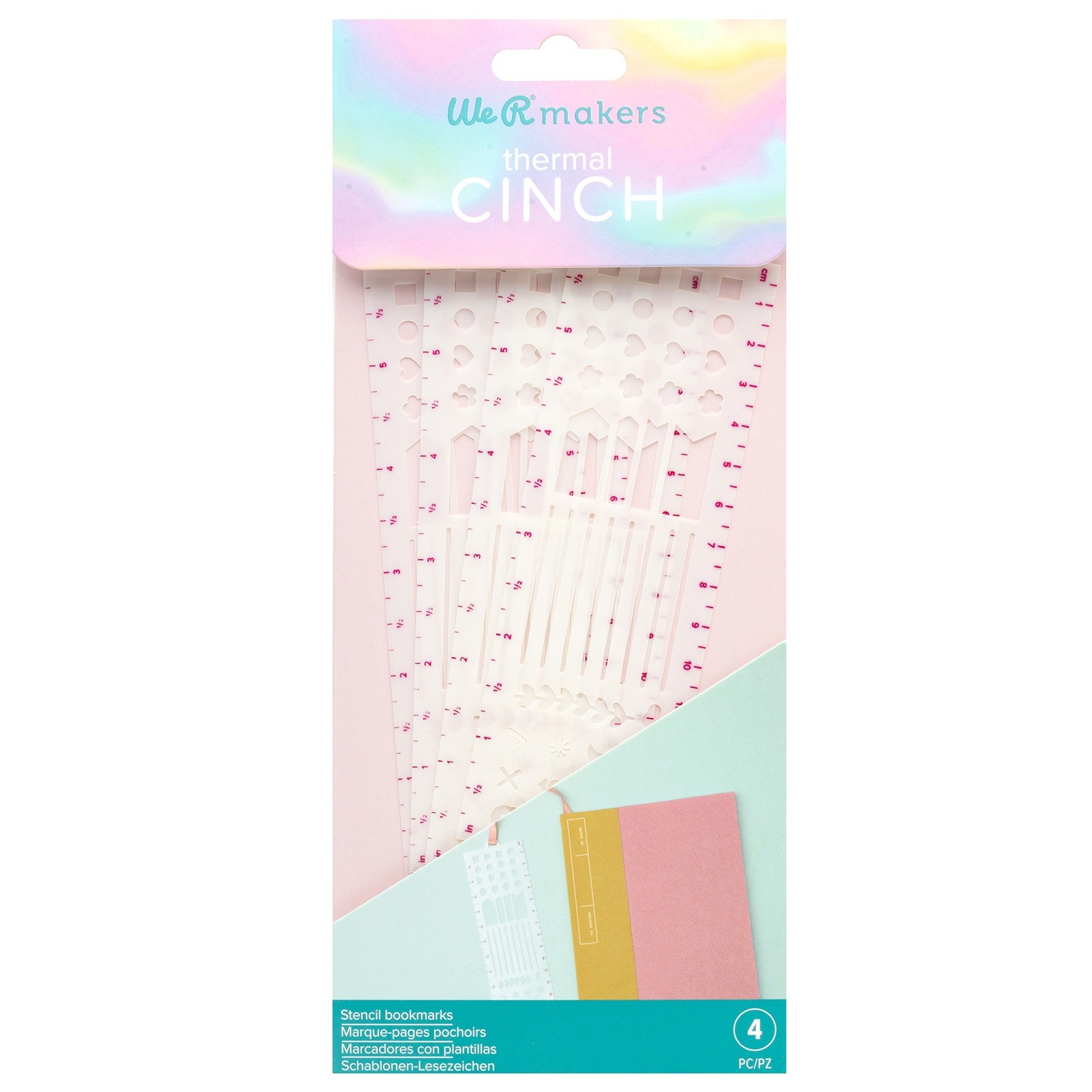 We R Thermal Cinch Bookmarks 4/Pkg-Stencils - 3 Pack