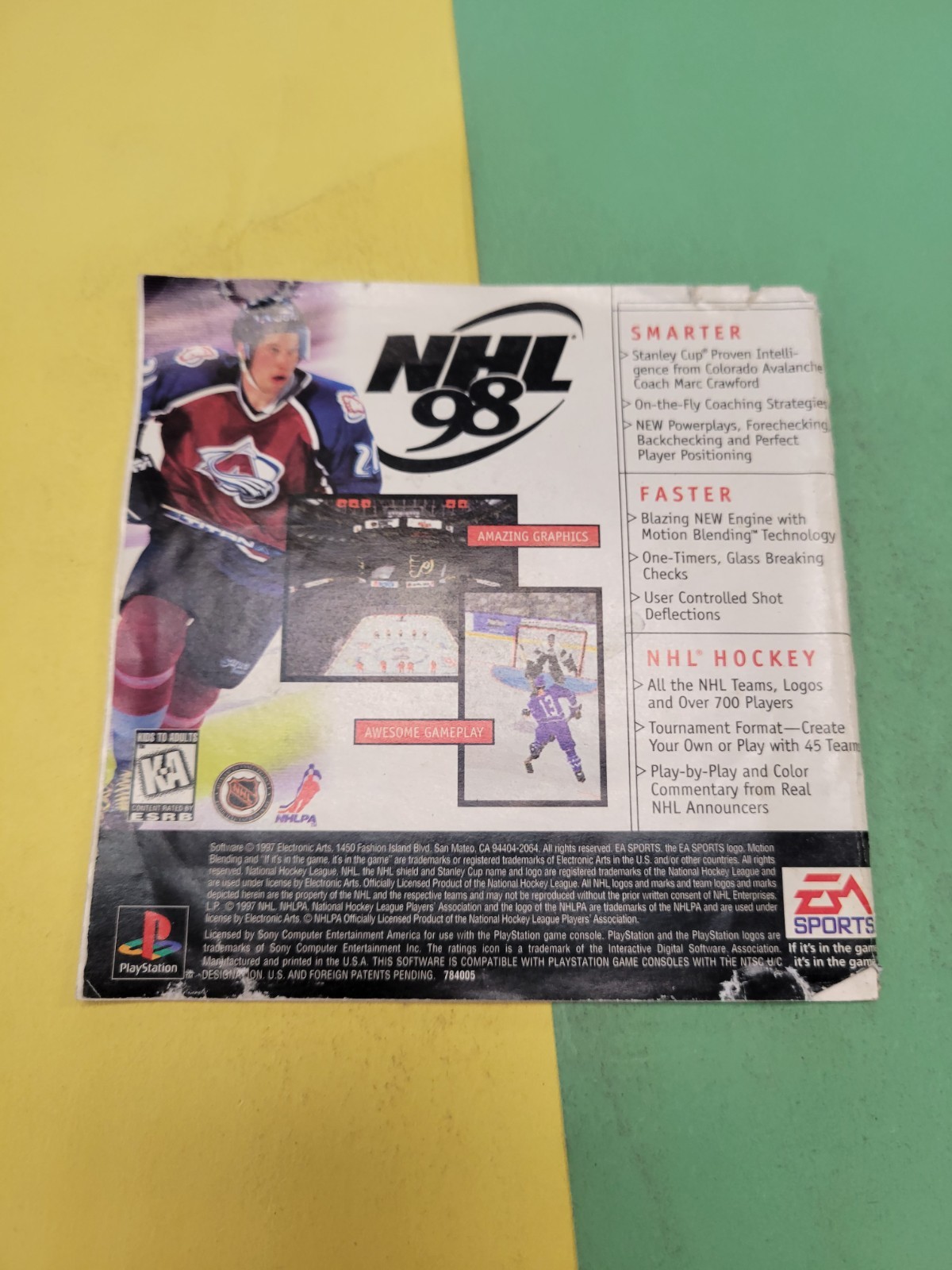 PlayStation 1 PS1 Manual Only NBA Live 98
