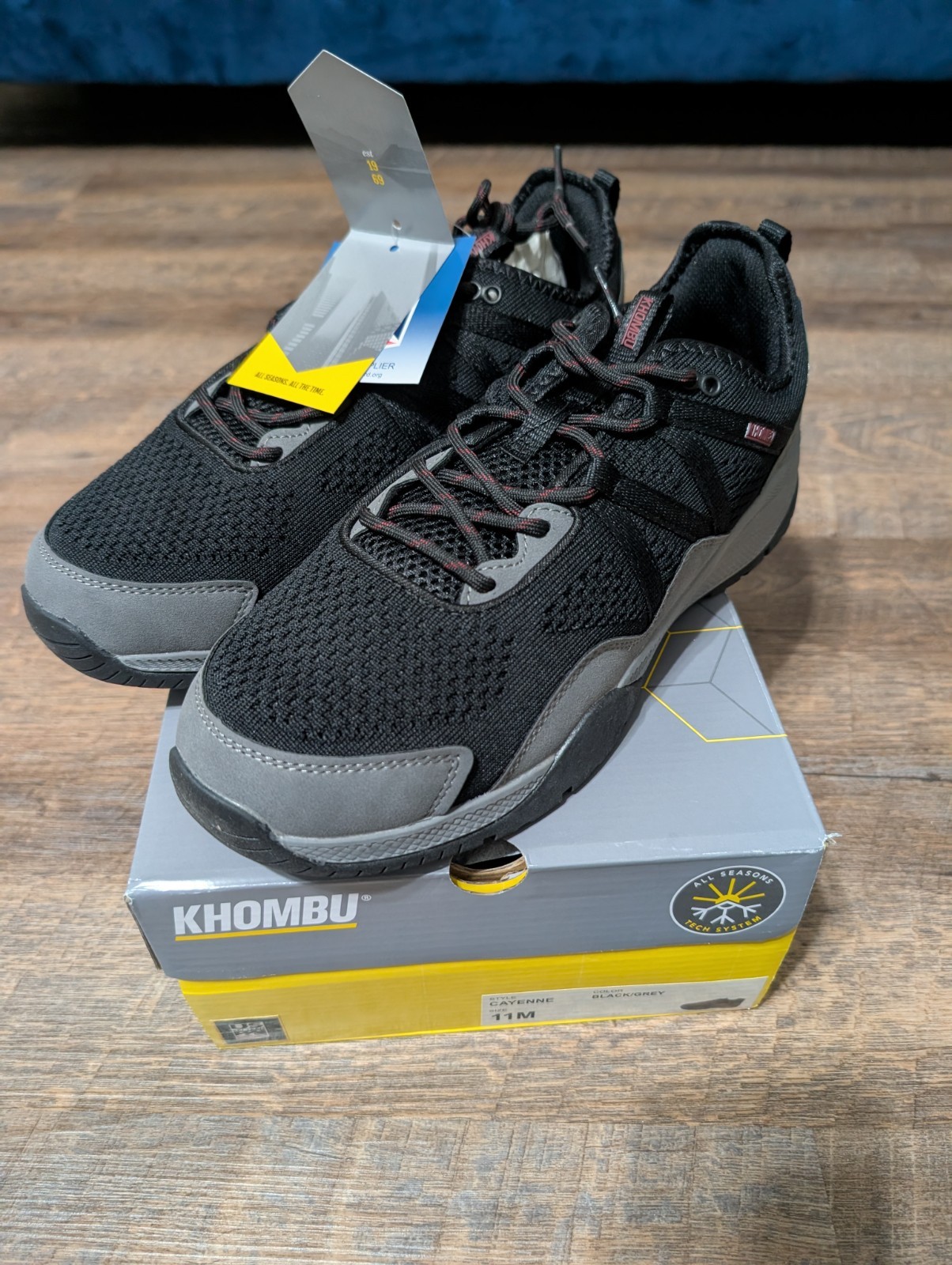 NEW Khombu Cayenne HIKING SHOES MENS 11 BLACK/GREY *NEW IN BOX*