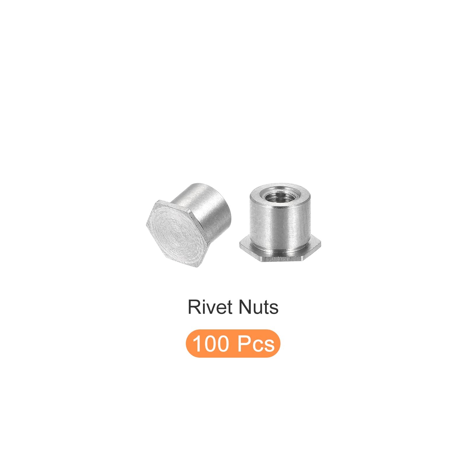 Self Clinching Nuts M3 100Pcs Carbon Steel Hex Head Standoff Threaded Insert