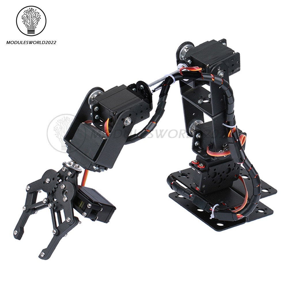 Robotic Arm Kit 6DOF Programming Robot Arm DIY Clamp Claw Kit without Servo