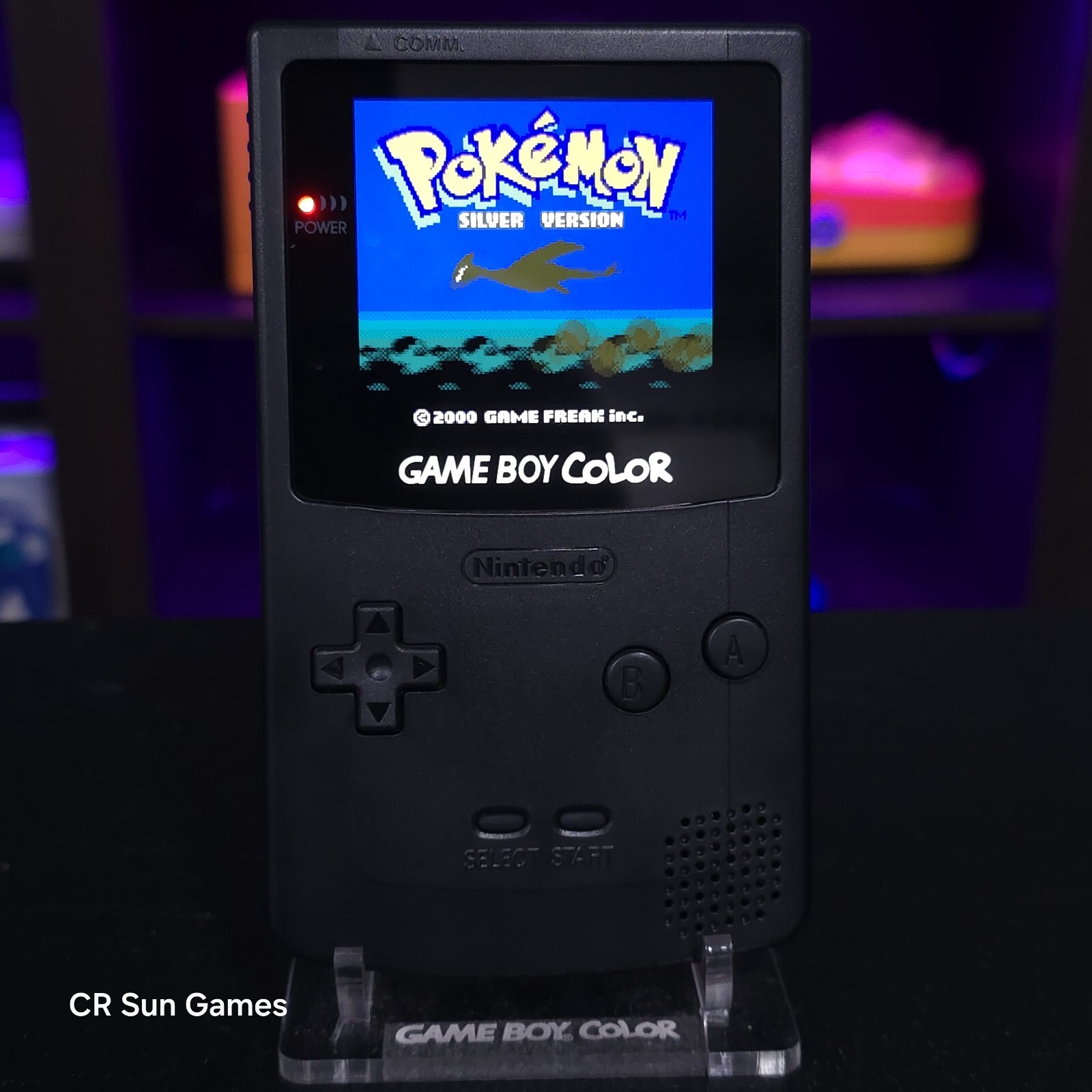 Black Gameboy Color Console OLED Touch Screen GBC Game Boy