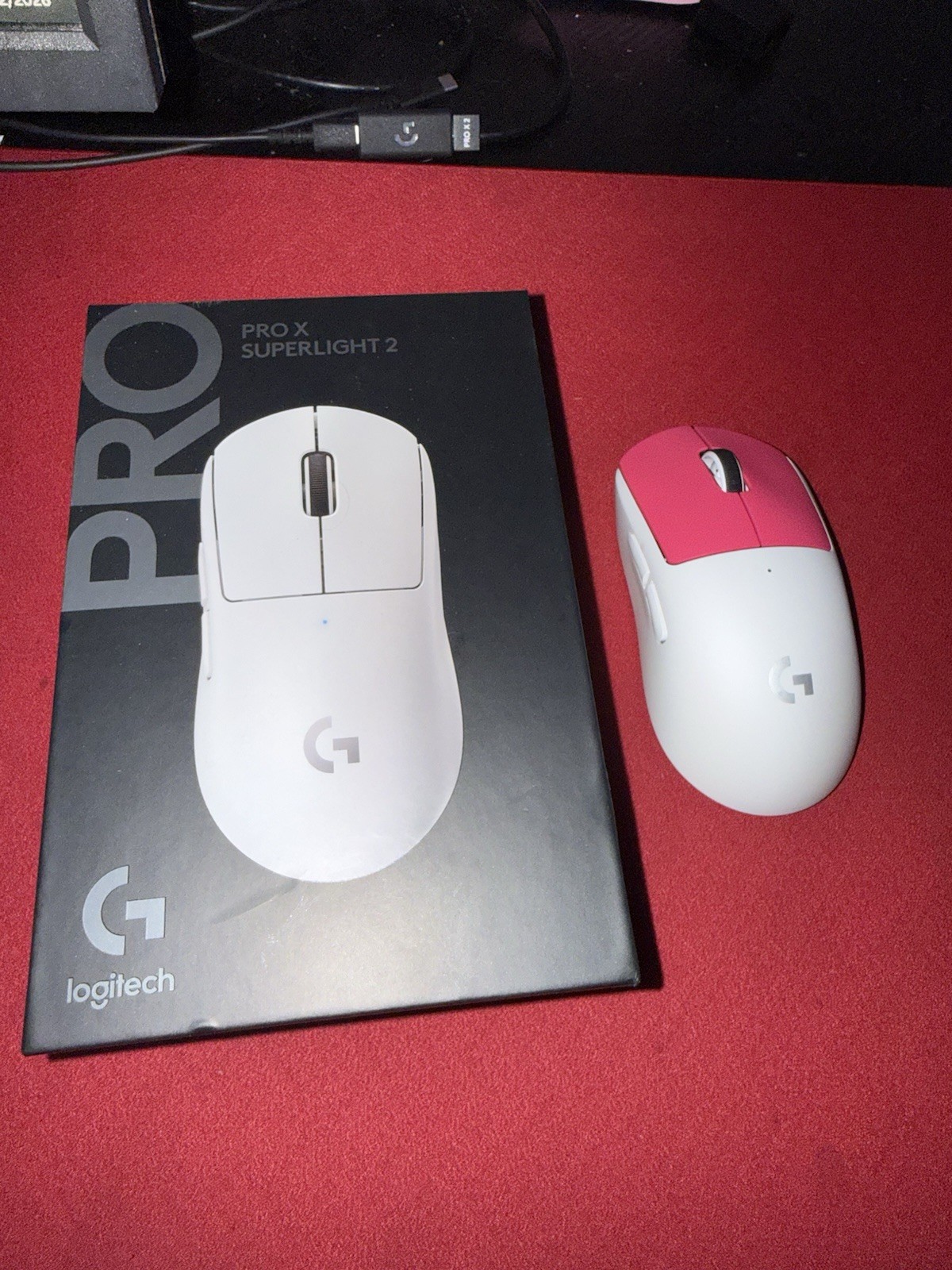 Logitech PRO X SUPERLIGHT 2 Wireless Gaming Mouse Ergonomic White Pink