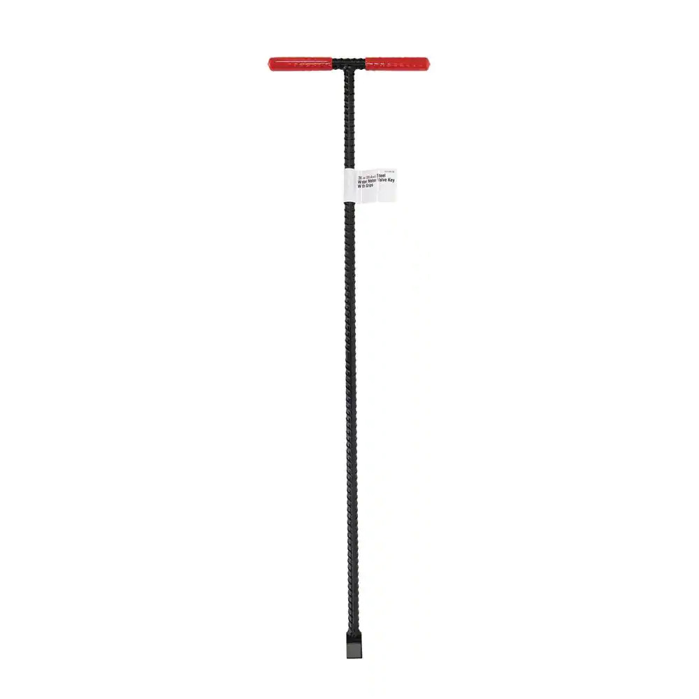 36 In. Solid Steel Water Meter Shut off Key with Comfort Grips