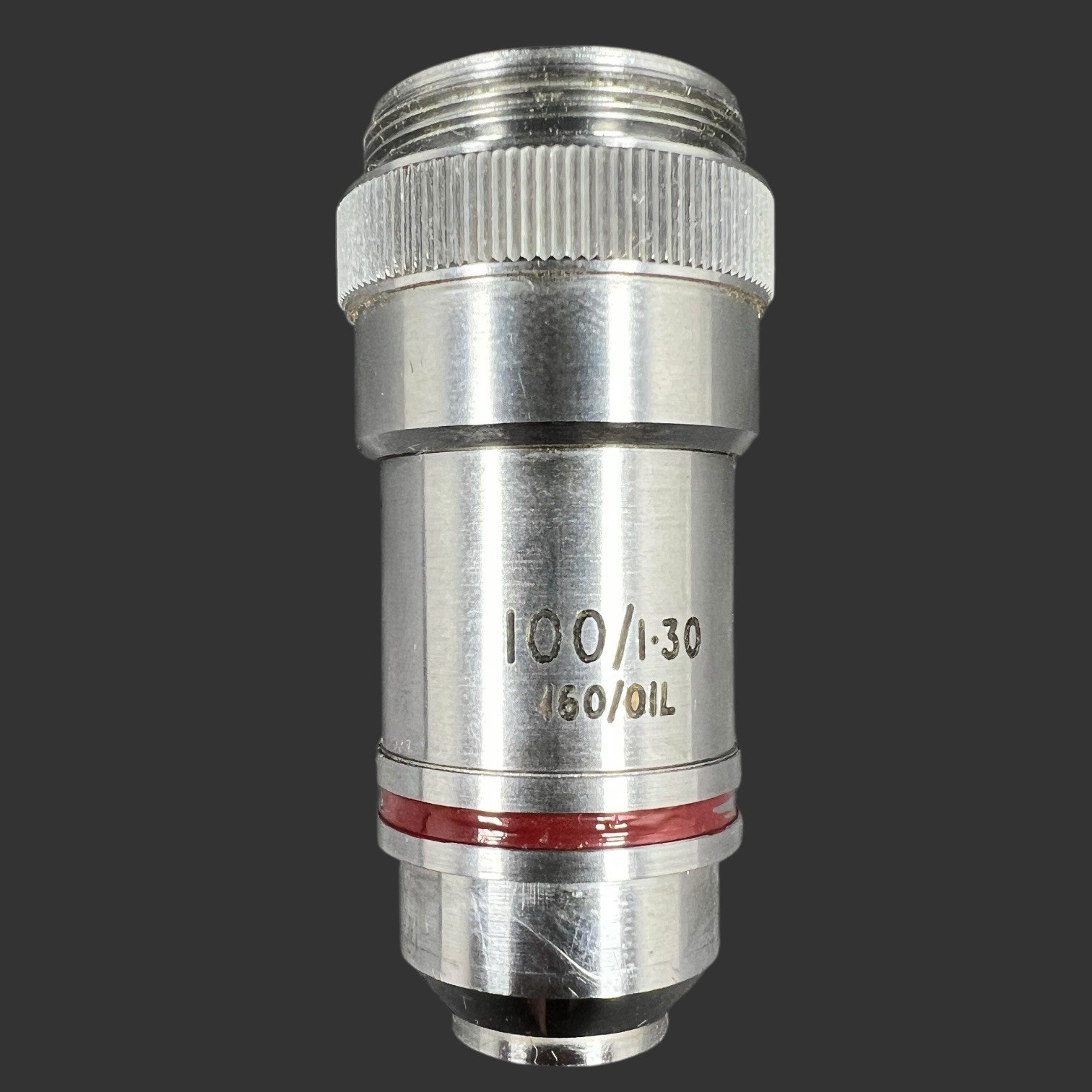 Vintage GS 100x /1.30 160 OIL Microscope Objective Lens #A56494