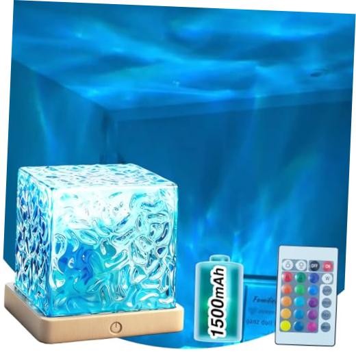 Ocean Wave Projector Light Cordless – Built-in Battery Water Rechargeable