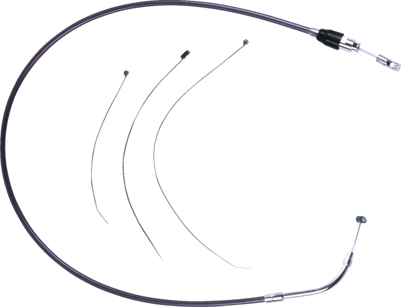 DRAG SPECIALTIES Quick Connect Clutch Cable - Upper - 39-1/4" - Black/Chrome