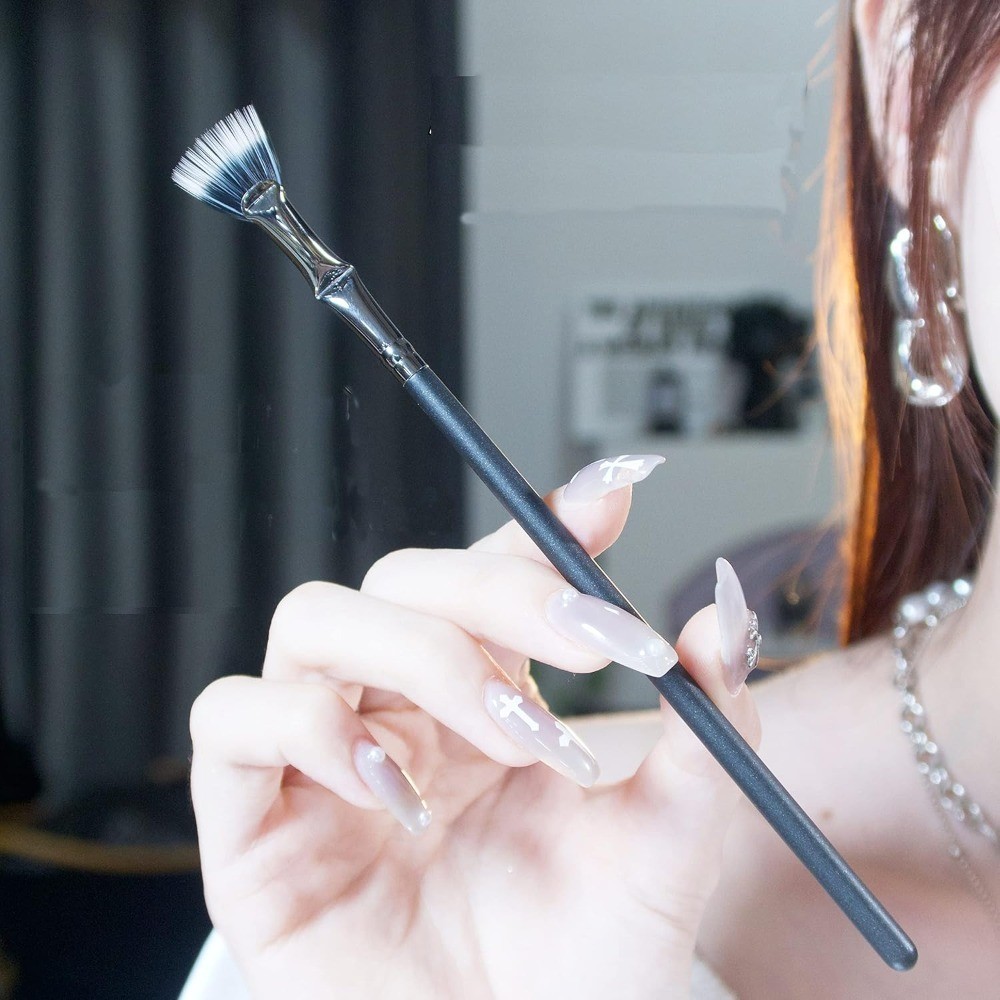 Fan Mascara Brushes Eyelash Eyebrow Brushes Set Makeup Tools Ended Eye