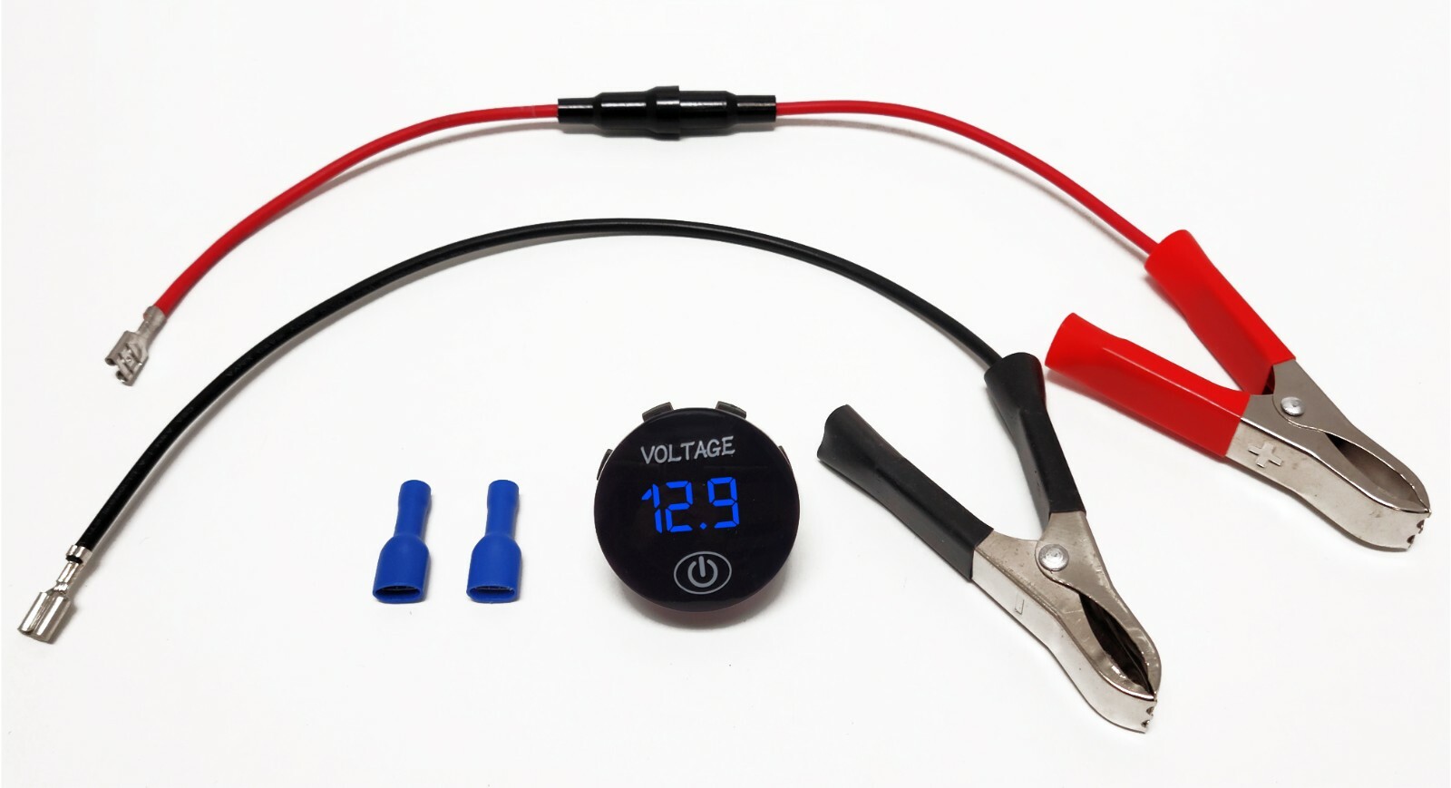 Voltmeter Digital LED Display Alligators DIY Panel Box battery Installation K3A