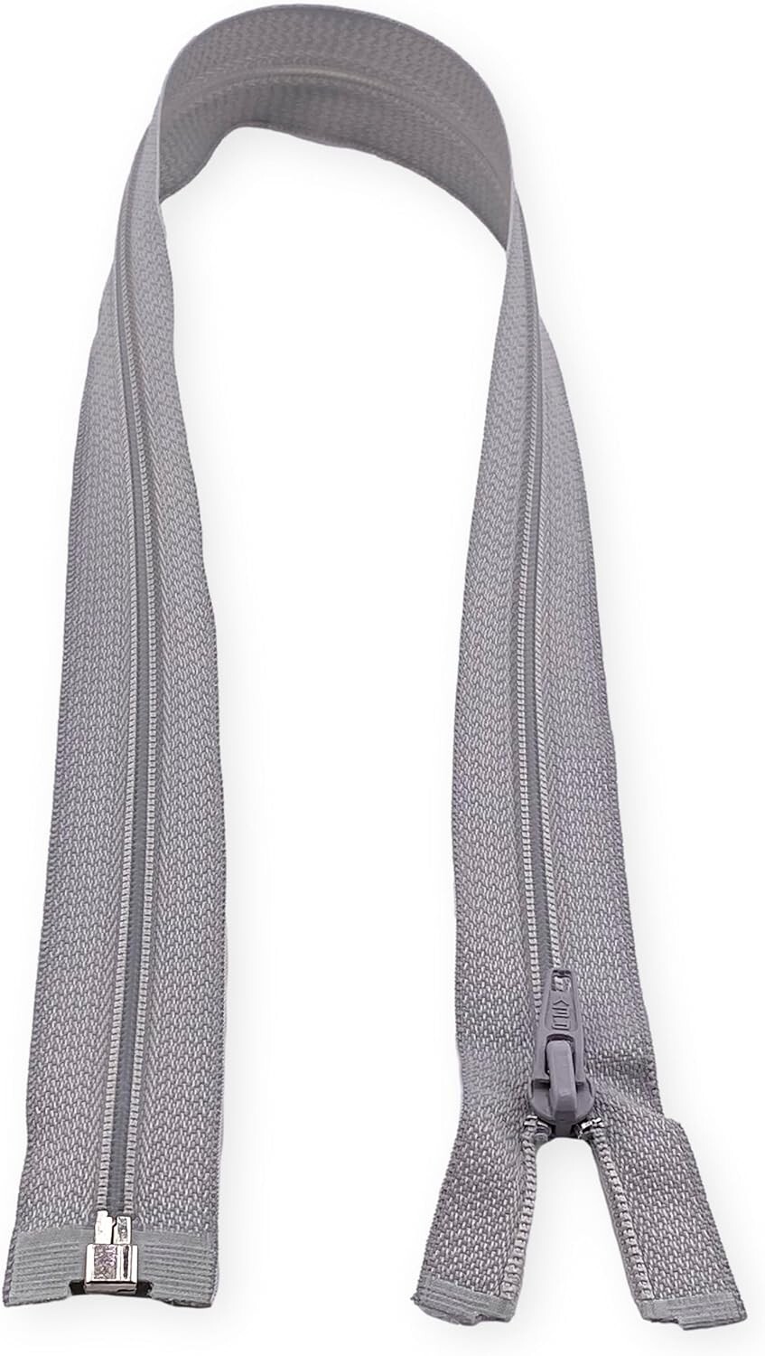 Rey SP60-804 Nylon Zippers (Pack of 25), Grey Heather Color (804), 23.62" Long