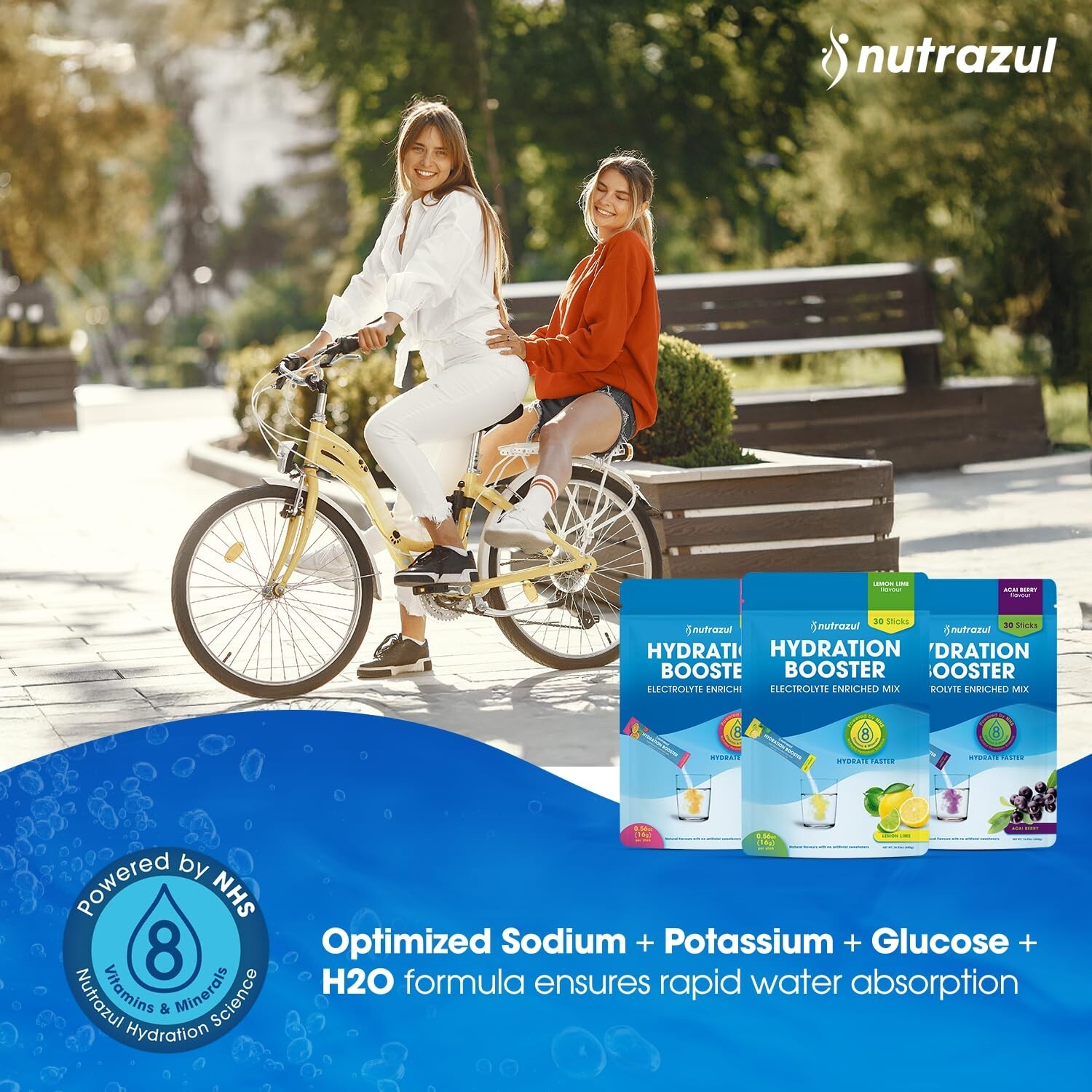 Rapid Hydration Booster Electrolyte Enriched Supplement Powder Acai Flavor