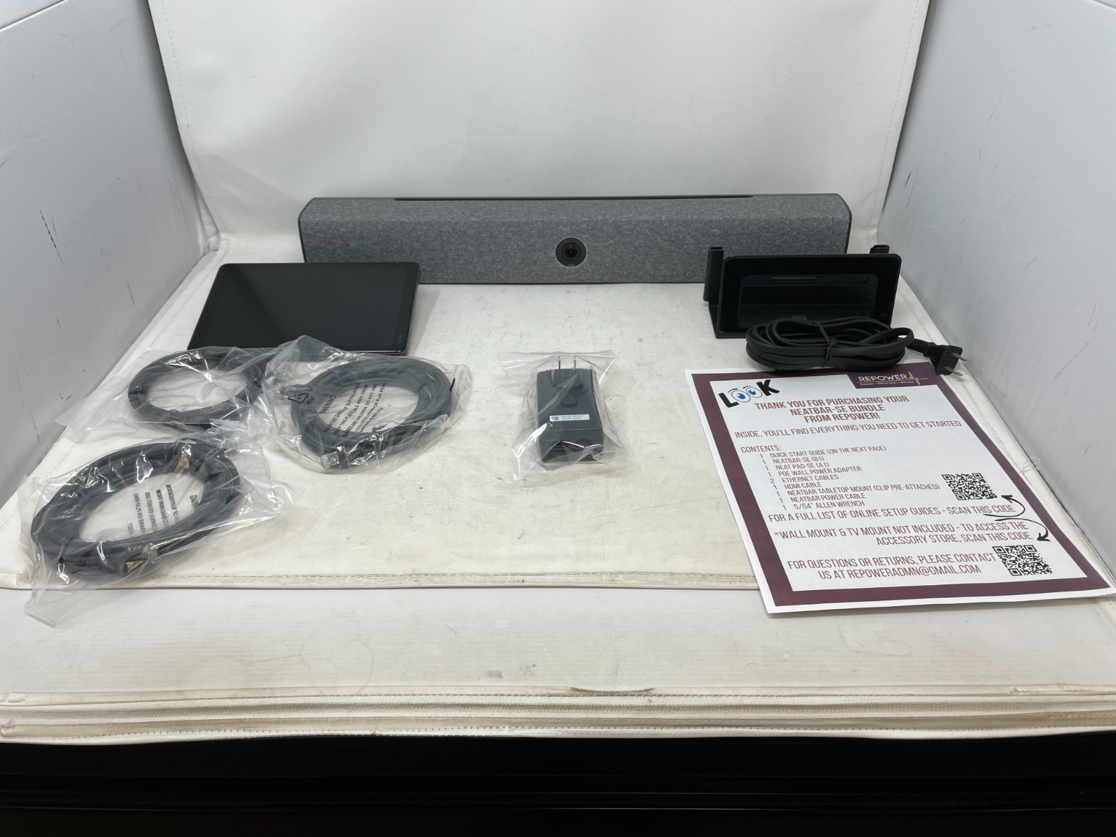 Good Condition - Neat Neatbar-SE B1 Conferencing Bar + Neatpad-SE A1 Touch Panel