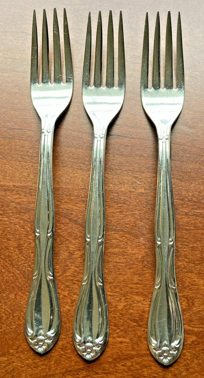 Lot of 3 Americana Products Stainless U.S.A 6-3/4" Dinner Forks EUC
