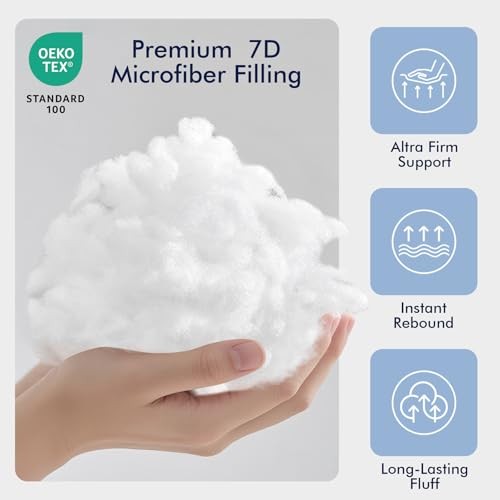 Pack of 2 12x20 Outdoor Pillow Inserts, Water 12x20 inch White （2 Pack）