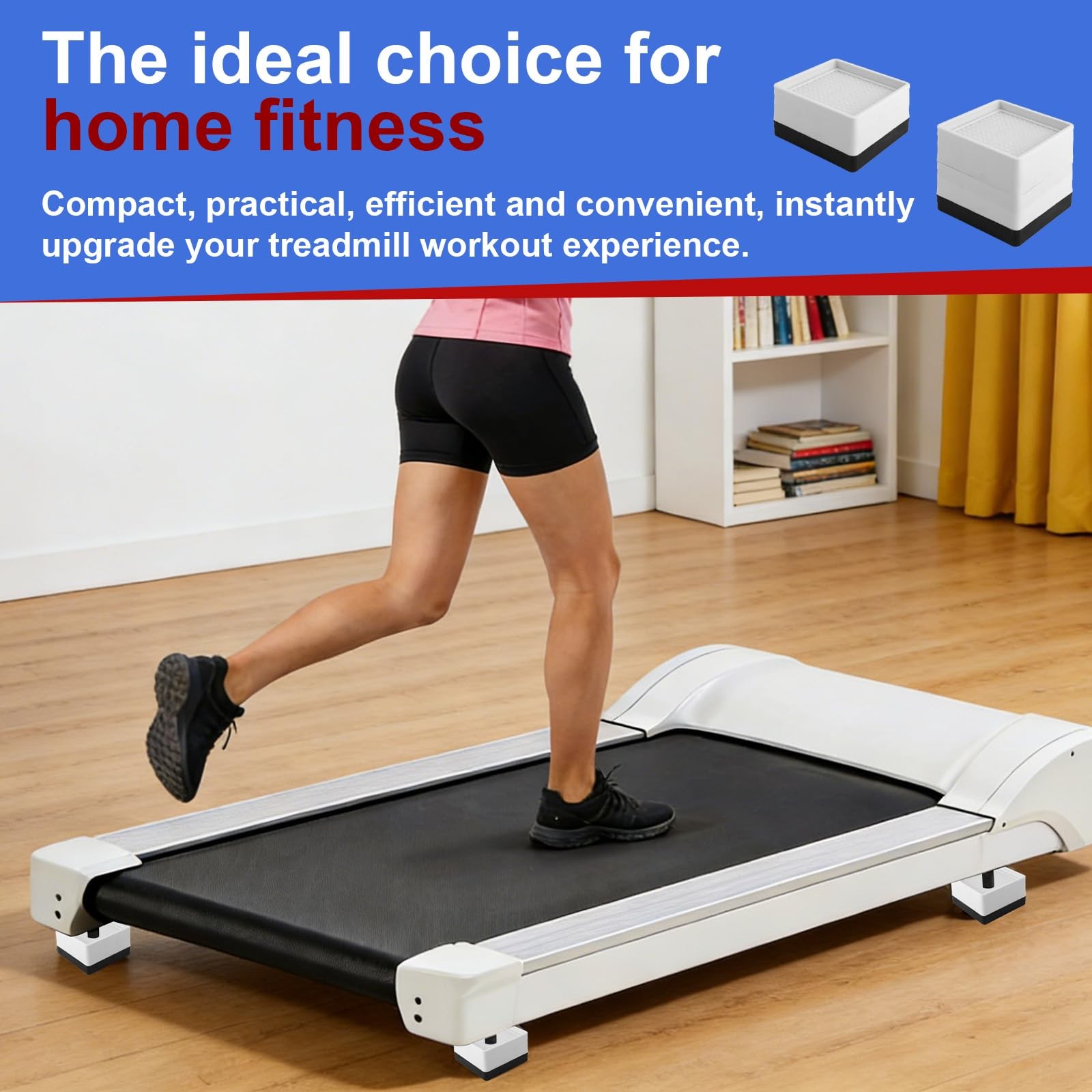 Heavy Duty Treadmill Incline Riser Blocks Stackable NonSlip Adjustable Ramp
